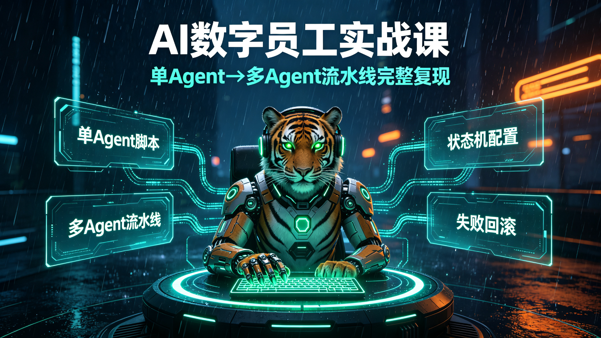 AI 数字员工实战课(12 讲)封面