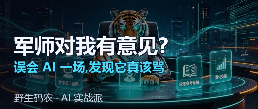 封面:"军师,你是不是对我有意见?":我误会了 AI,却发现它真该骂