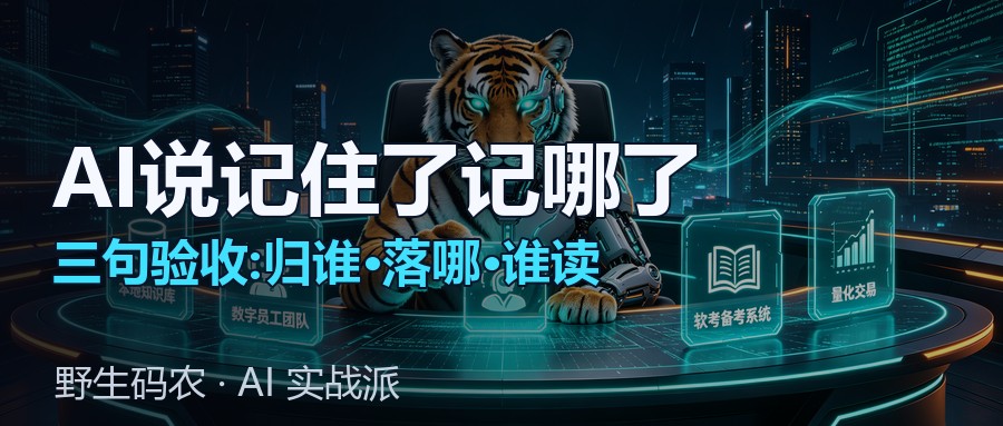 封面:AI说记住了到底记在哪里