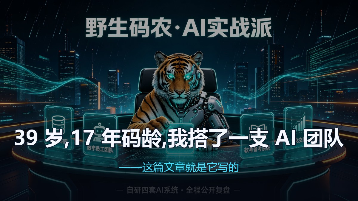 封面:我的第一支 AI 团队(篇1)