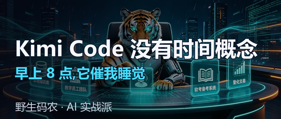 封面:kimi code 完全没有时间概念